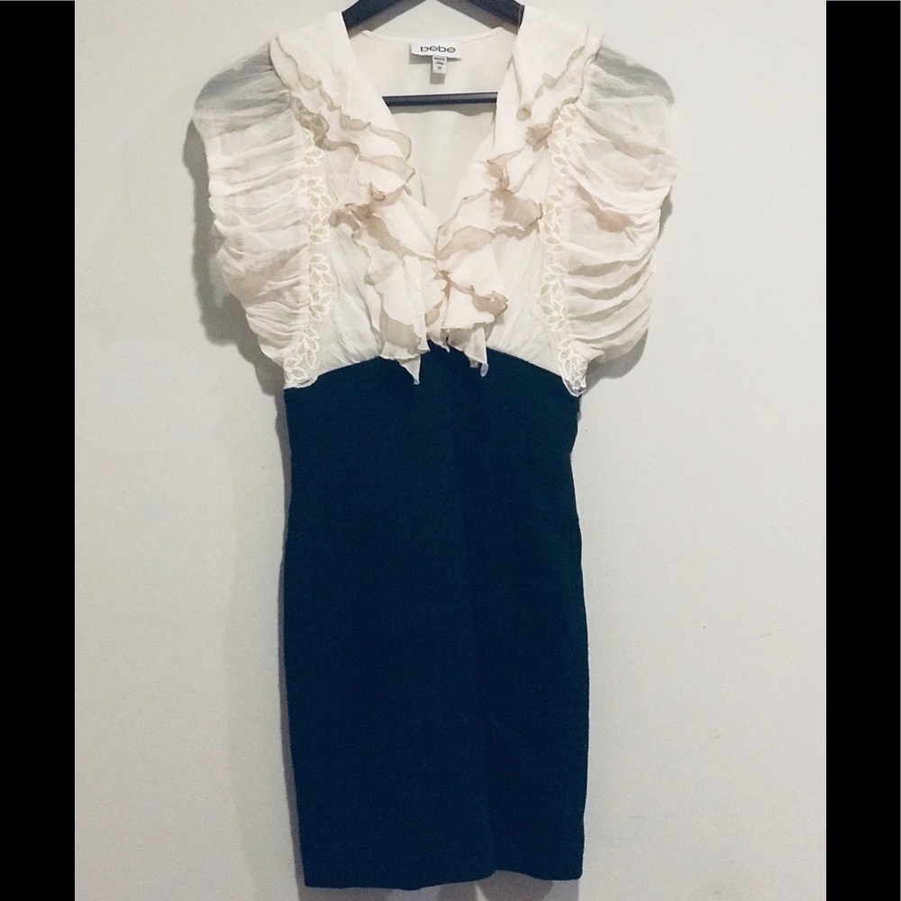 Bebe sheer top mini dress. Size 00